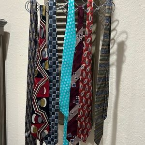 Verities of men’s ties different styles  color print & brands 5 ties